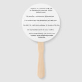 Jane Austens Silhouette und Zitate Fächer (Rückseite)