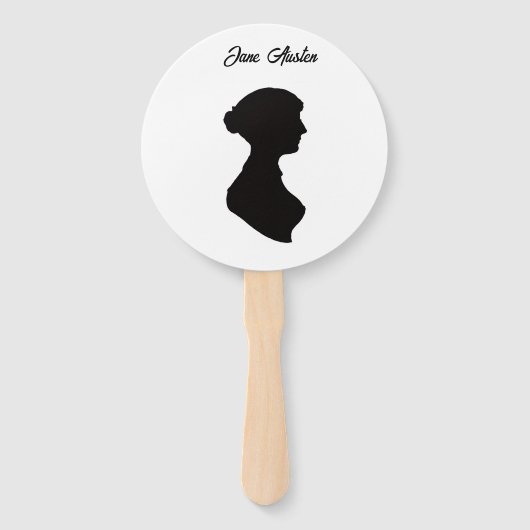 Jane Austens Silhouette und Zitate Fächer (Vorderseite)