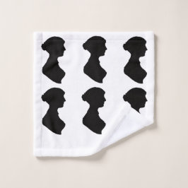 Jane Austen's silhouette Waschlappen