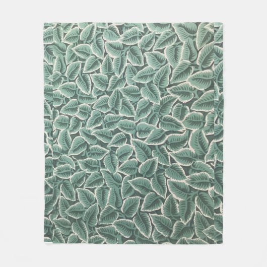 Jane Austens Tapete 'Home Leaf' Fleecedecke (Vorderseite)