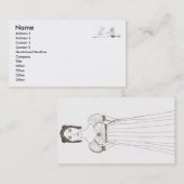 Jane Austenschreiben Visitenkarte (Vorne/Hinten)