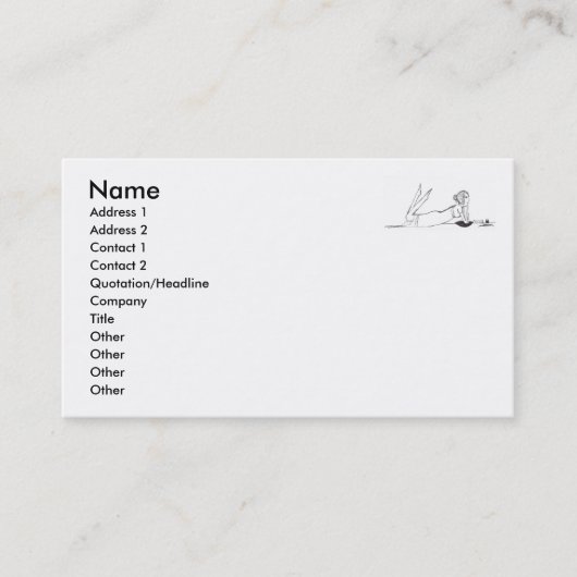 Jane Austenschreiben Visitenkarte (Vorderseite)