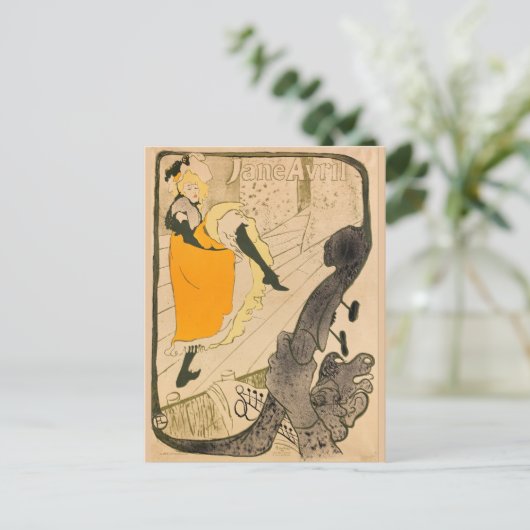 Jane Avril Henri de Toulouse-Lautrec Postkarte (Stehend Vorderseite)