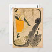 Jane Avril Henri de Toulouse-Lautrec Postkarte (Vorne/Hinten)