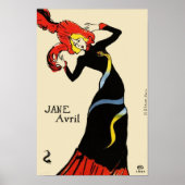 Jane Avril von Toulouse Lautrec Poster (Vorne)