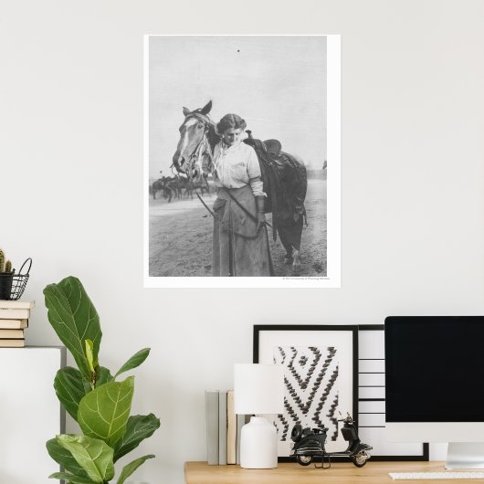 Jane Bernoudi und ihr Pferd Poster (Heimbüro)