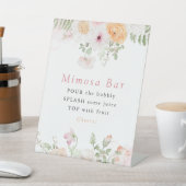 JANE Blush Floral Petals & Prosecco Mimosa Bar Sockelschild (In SItu)