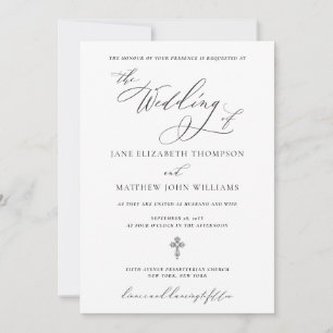 Jane christliche Hochzeitseinladung mit RSVP Einladung