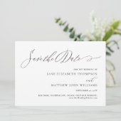 Jane Elegant Script Save the Date Hochzeit (Stehend Vorderseite)