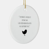 Jane Eyre bin ich keine Vogel Weihnachtsverzierung Keramikornament (Rechts)