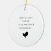 Jane Eyre bin ich keine Vogel Weihnachtsverzierung Keramikornament (Links)