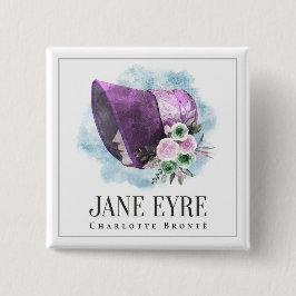 Jane Eyre Bonnet Lila Bonnet und Blume Button