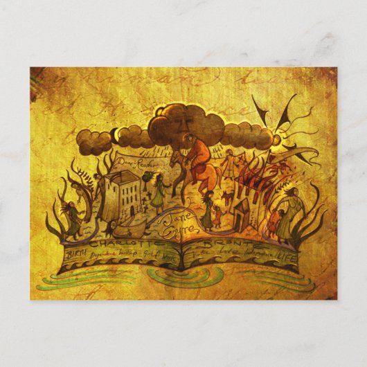 'Jane Eyre' Buch Postcard Postkarte (Vorderseite)