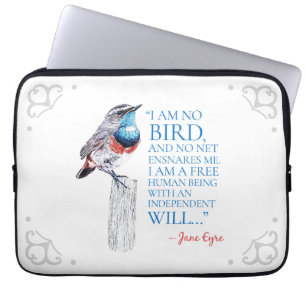 Jane Eyre - I Am No Bird - Blue Throated Bird Laptopschutzhülle