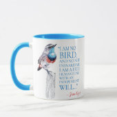 Jane Eyre - I Am No Bird - Blue Throated Bird Tasse (Links)
