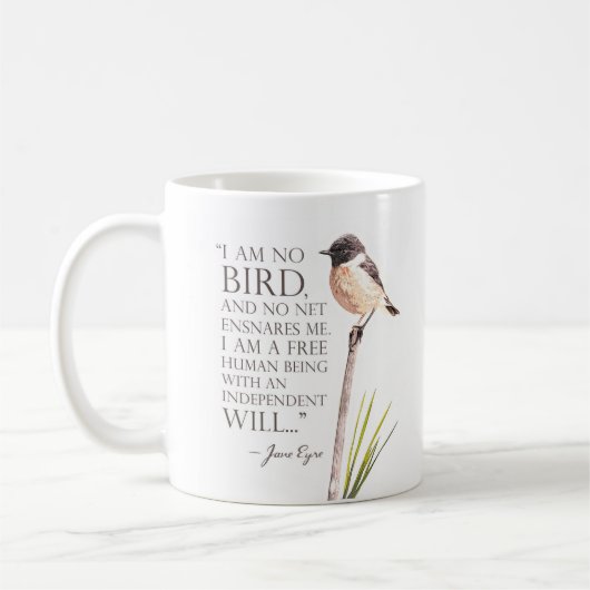 Jane Eyre - I Am No Bird - Brown Bird Kaffeetasse (Links)