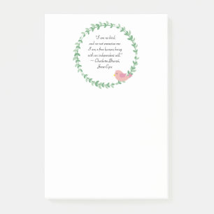 Jane Eyre I Am No Bird Quote Post-it Klebezettel