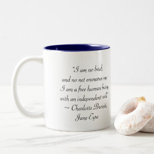 Jane Eyre I Am No Bird Quote Zweifarbige Tasse