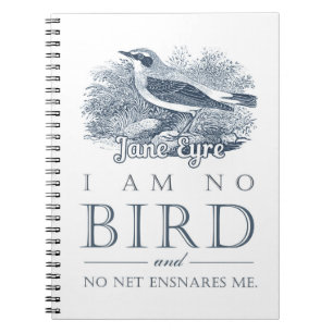 Jane Eyre - I Am No Bird - Vintager Vogel Notizblock