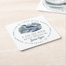 Jane Eyre - I Am No Bird - Vintager Vogel Rechteckiger Pappuntersetzer
