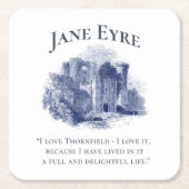 Jane Eyre - I Liebe Thornfield - Burg Rechteckiger Pappuntersetzer (Vorderseite)