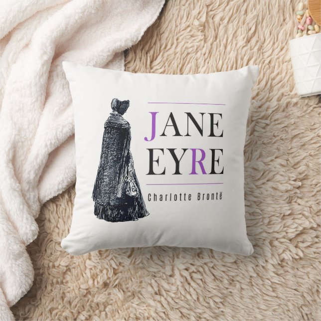 Jane Eyre in Cape und Bonnet Kissen (Decke)