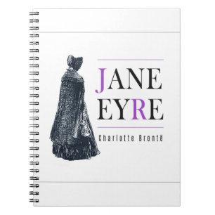 Jane Eyre in Cape und Bonnet Notizblock