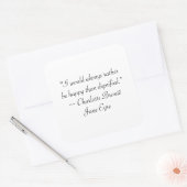 Jane Eyre ist eher glücklich als ein Dignified Zit Quadratischer Aufkleber (Umschlag)