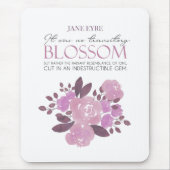 Jane Eyre - No Transitory Blossom - Pink Roses Mousepad (Vorne)