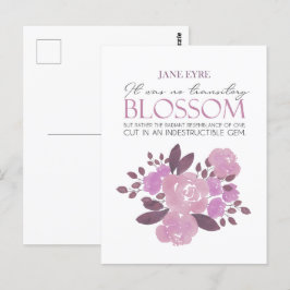 Jane Eyre - No Transitory Blossom - Pink Roses Postkarte