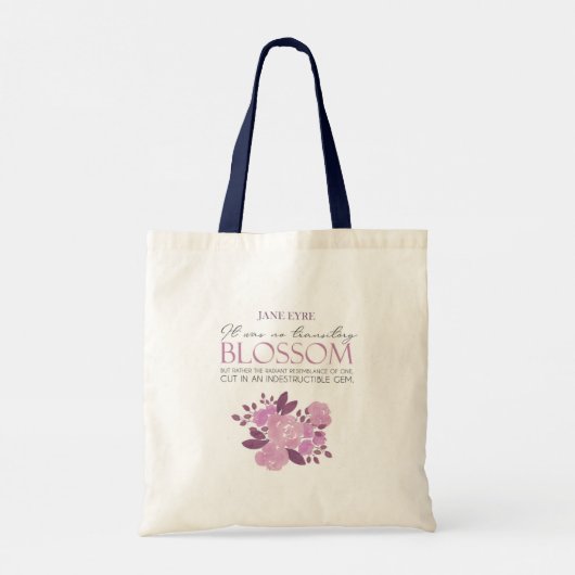 Jane Eyre - No Transitory Blossom - Pink Roses Tragetasche (Rückseite)