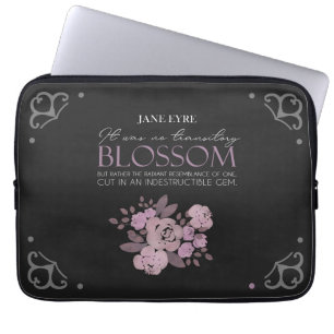 Jane Eyre - No Transitory Blossom - Rose auf Black Laptopschutzhülle