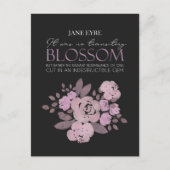 Jane Eyre - No Transitory Blossom - Rose auf Black Postkarte (Vorderseite)
