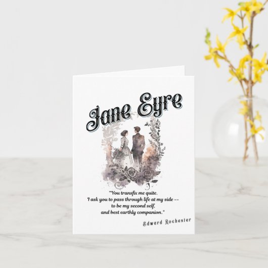 Jane Eyre Note Card Karte (Gelbe Blume)