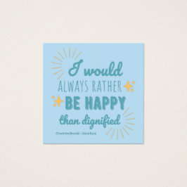 Jane Eyre Quote I - Blue Edition