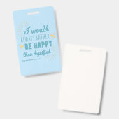 Jane Eyre Quote I - Blue Edition Ausweis (Vorder- & Rückseite)