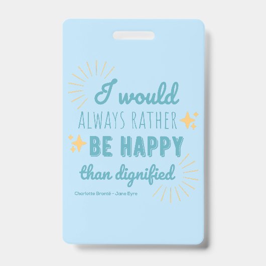 Jane Eyre Quote I - Blue Edition Ausweis (Vorderseite)