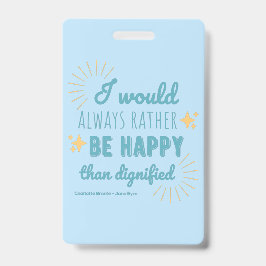 Jane Eyre Quote I - Blue Edition Ausweis