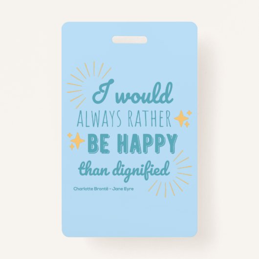 Jane Eyre Quote I - Blue Edition Ausweis (Vorderseite)
