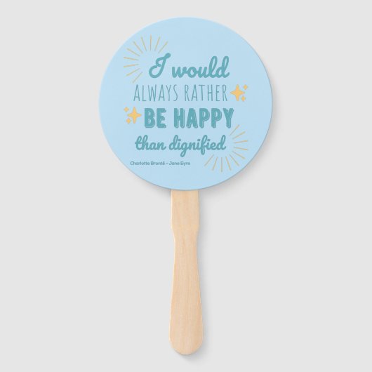 Jane Eyre Quote I - Blue Edition Fächer (Vorderseite)