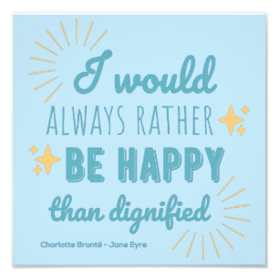 Jane Eyre Quote I - Blue Edition Fotodruck