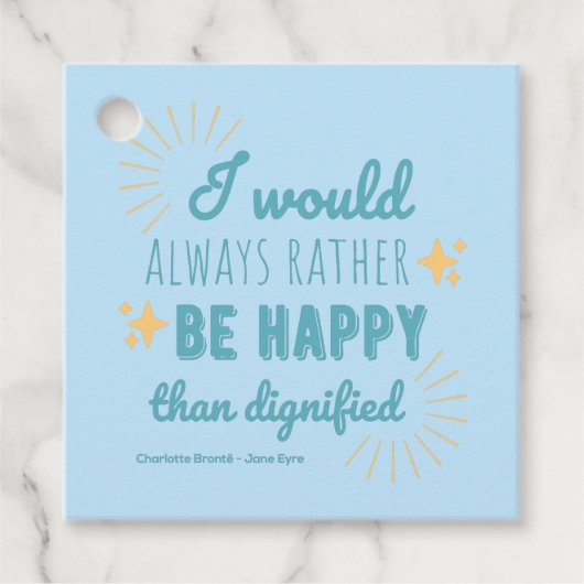 Jane Eyre Quote I - Blue Edition Geschenkanhänger (Vorderseite)