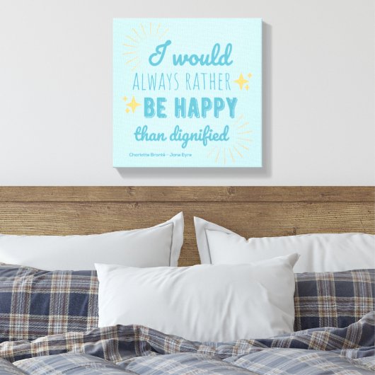 Jane Eyre Quote I - Blue Edition Leinwanddruck (Insitu (Schlafzimmer))