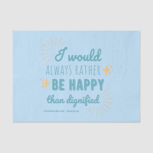Jane Eyre Quote I - Blue Edition Seidenpapier (Vorderseite)