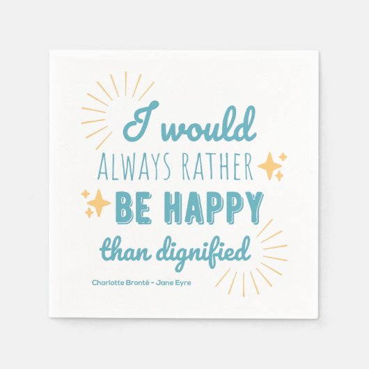 Jane Eyre Quote I - Blue Edition Serviette (Vorderseite)