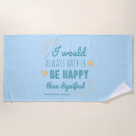 Jane Eyre Quote I - Blue Edition Strandtuch