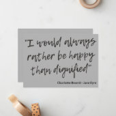 Jane Eyre Quote I Mitteilungskarte (Vorderseite/Rückseite Beispiel)