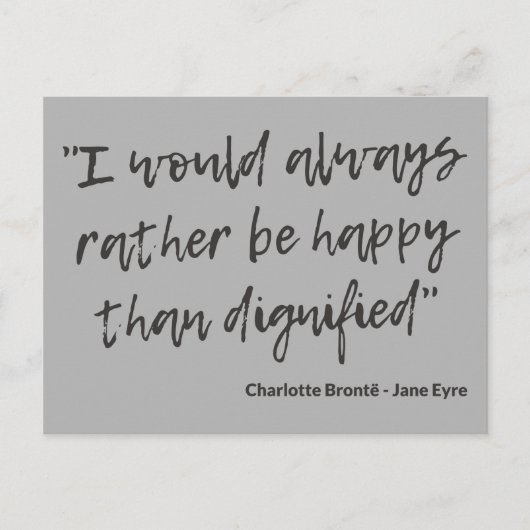 Jane Eyre Quote I Postkarte (Vorderseite)