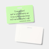 Jane Eyre Quote II Ausweis (Vorder- & Rückseite)