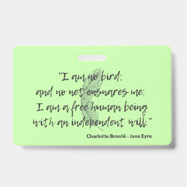 Jane Eyre Quote II Ausweis